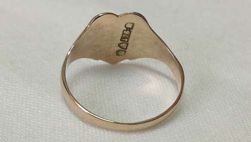 Vintage 9ct Rose gold Signet ring